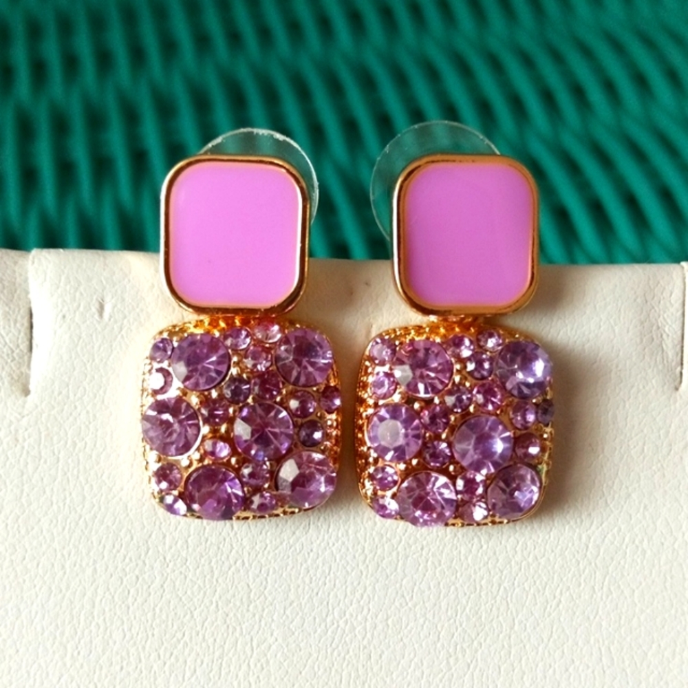 🆕 Lavender Crystal Earrings